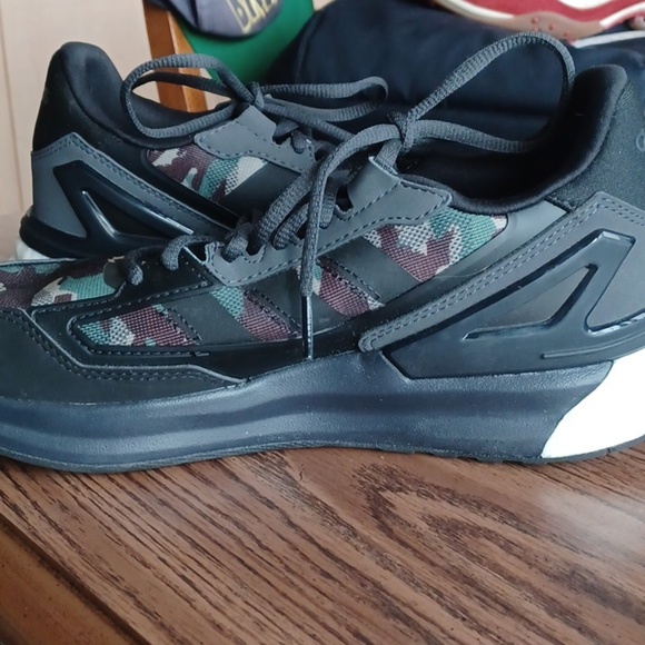adidas Nebzed Super Boost Running Shoes Men\'s Size 9 Black/ Camo, w/o box main image 5